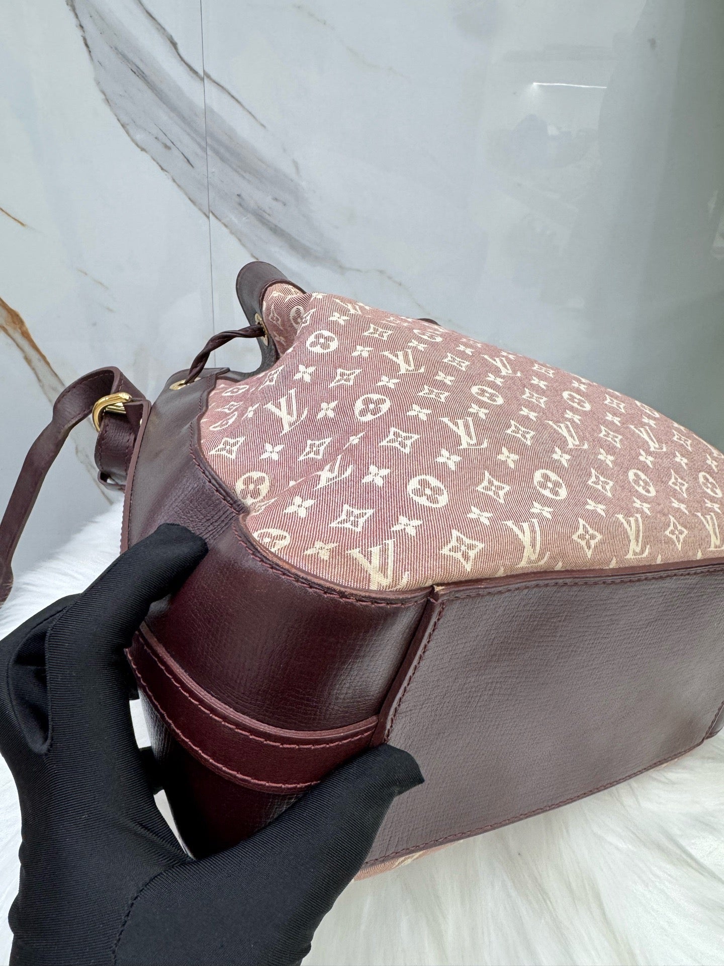 Louis Vuitton - Denim Monogram Bucket Bag - Denim - Jeans - Pink - (medium)