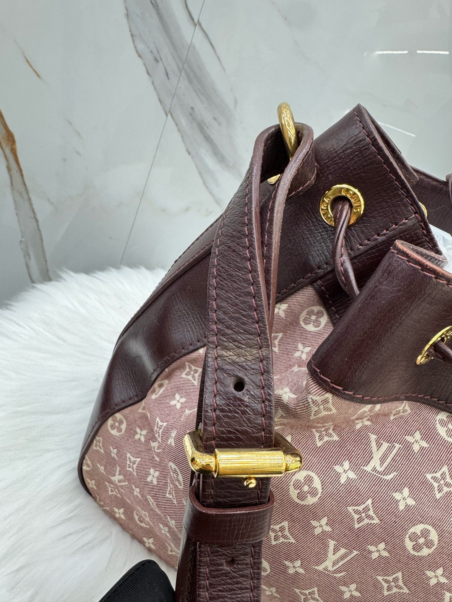 Louis Vuitton - Denim Monogram Bucket Bag - Denim - Jeans - Pink - (medium)