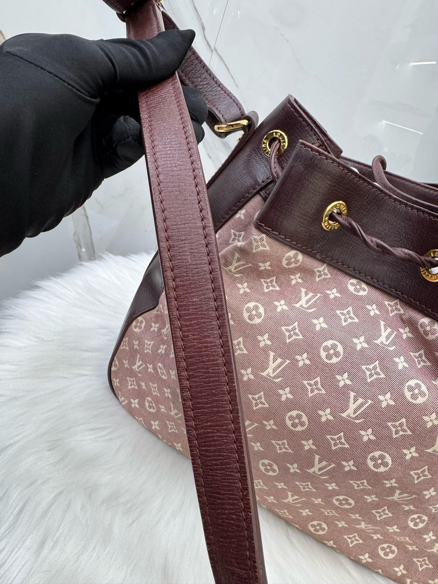 Louis Vuitton - Denim Monogram Bucket Bag - Denim - Jeans - Pink - (medium)