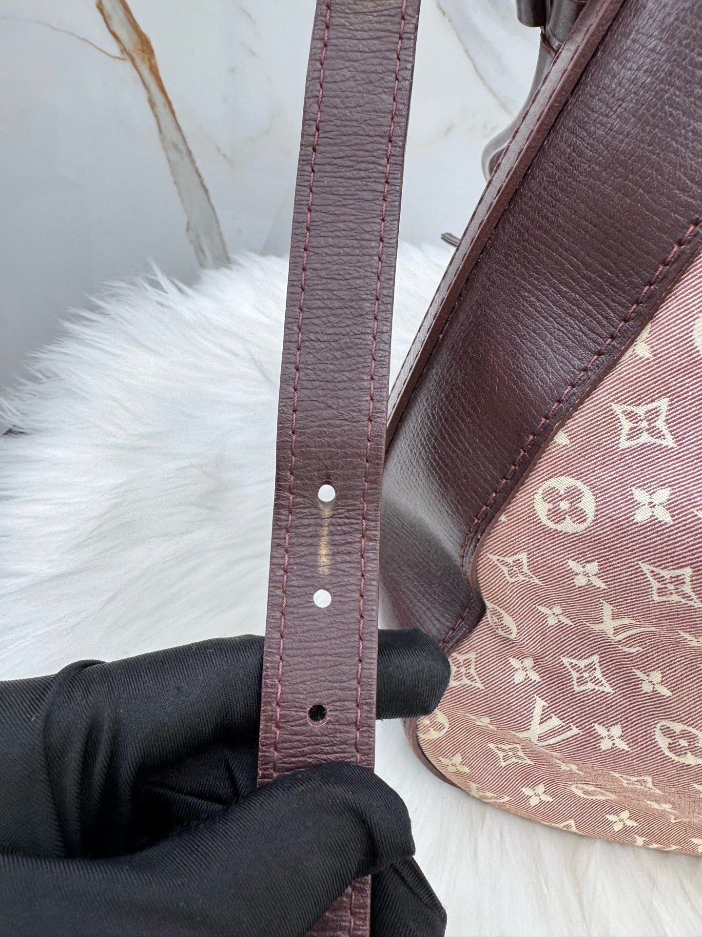Louis Vuitton - Denim Monogram Bucket Bag - Denim - Jeans - Pink - (medium)