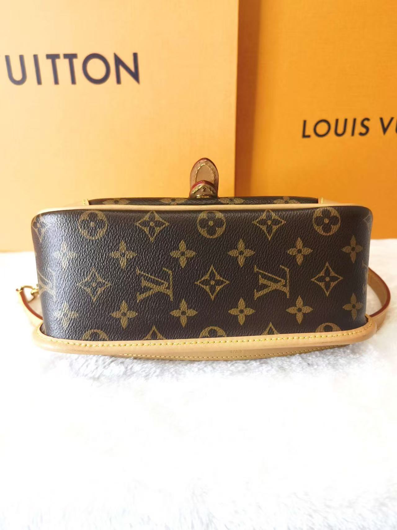 Louis Vuitton - Diane - Monogram coated canvas, natural Vachetta leather, and Spanish sheep wool - Brown and Beige - (small)