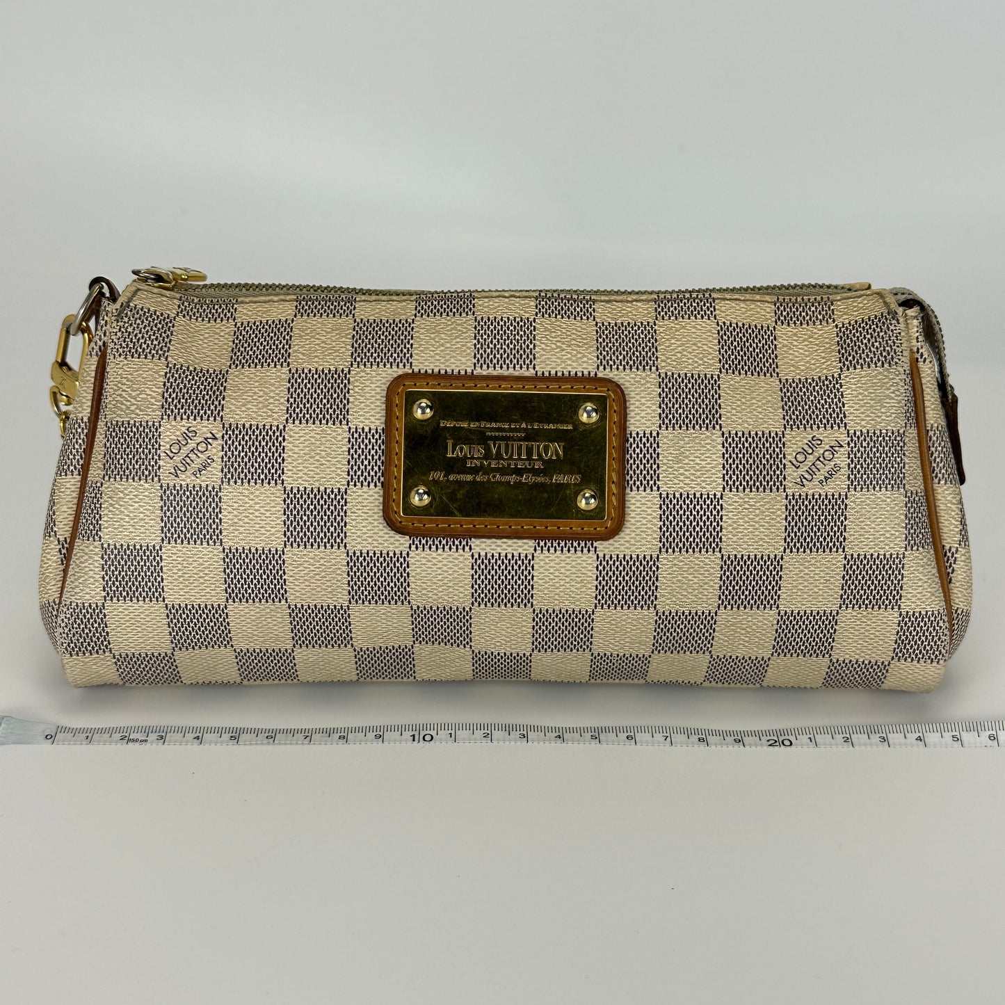Louis Vuitton - Eva Pouch - Damier Azur coated canvas with natural cowhide leather trim - White - (mini)