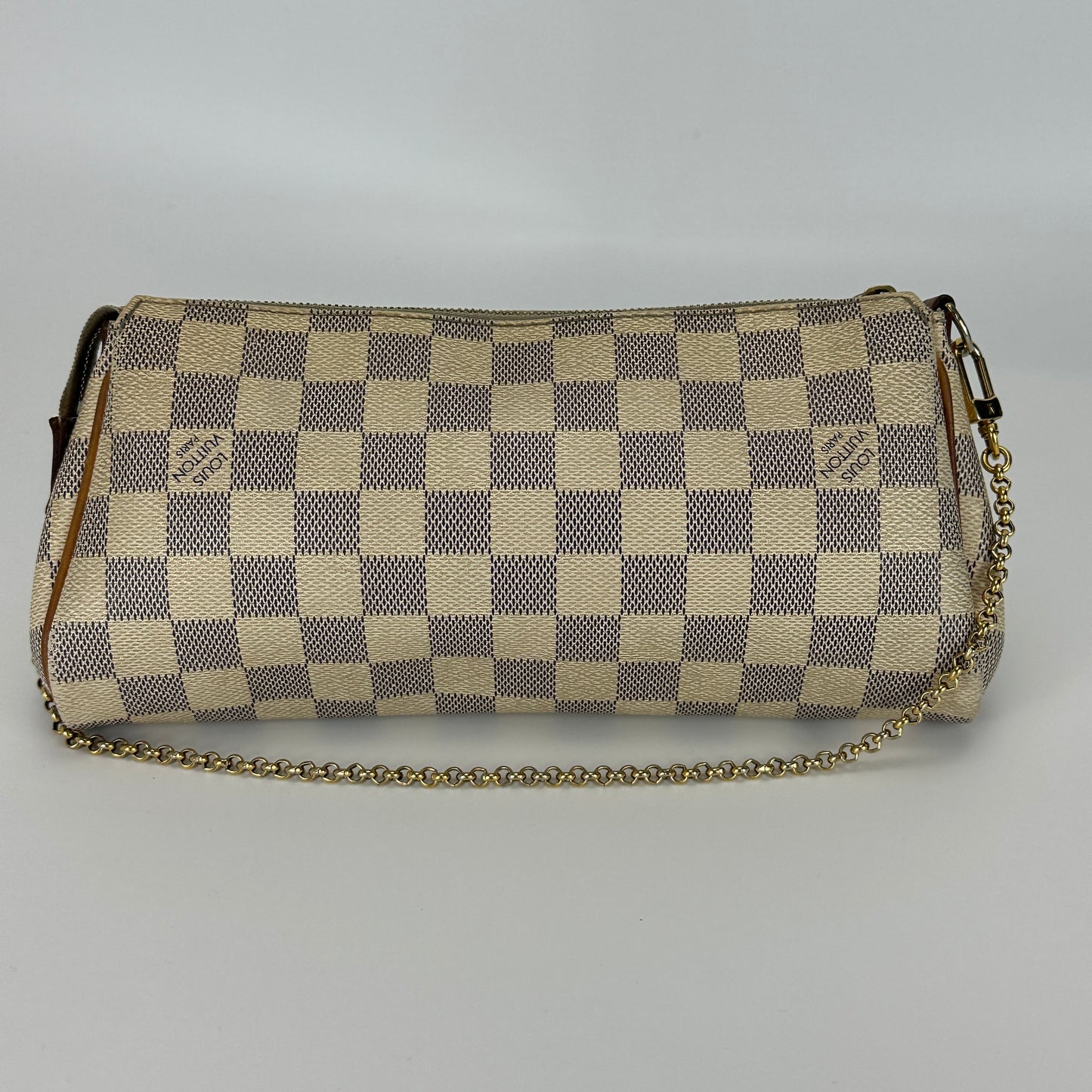Louis Vuitton - Eva Pouch - Damier Azur coated canvas with natural cowhide leather trim - White - (mini)