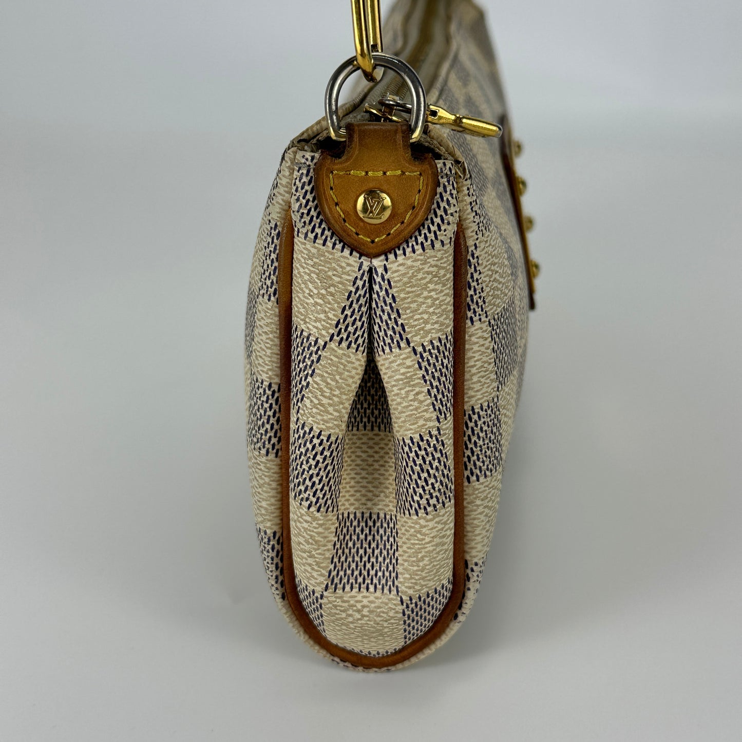 Louis Vuitton - Eva Pouch - Damier Azur coated canvas with natural cowhide leather trim - White - (mini)