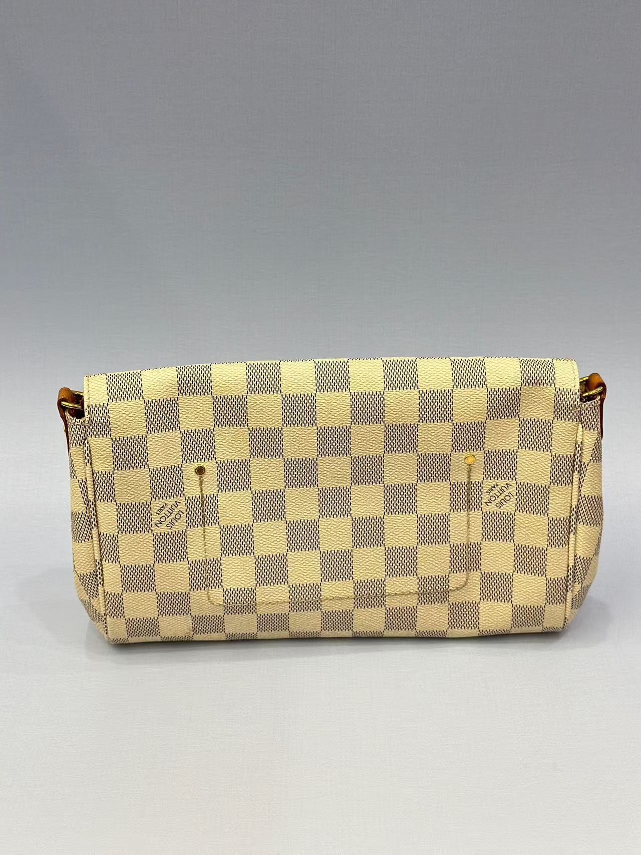 Louis Vuitton - Favorite PM - Damier Azur coated canvas with natural cowhide leather trim - White - (small)
