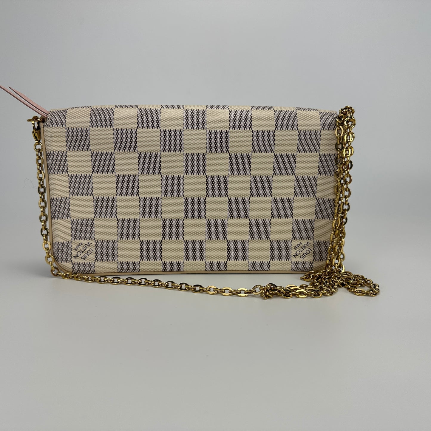Louis Vuitton - Félicie Pochette - Damier Azur canvas with natural cowhide leather trim - White - (mini)