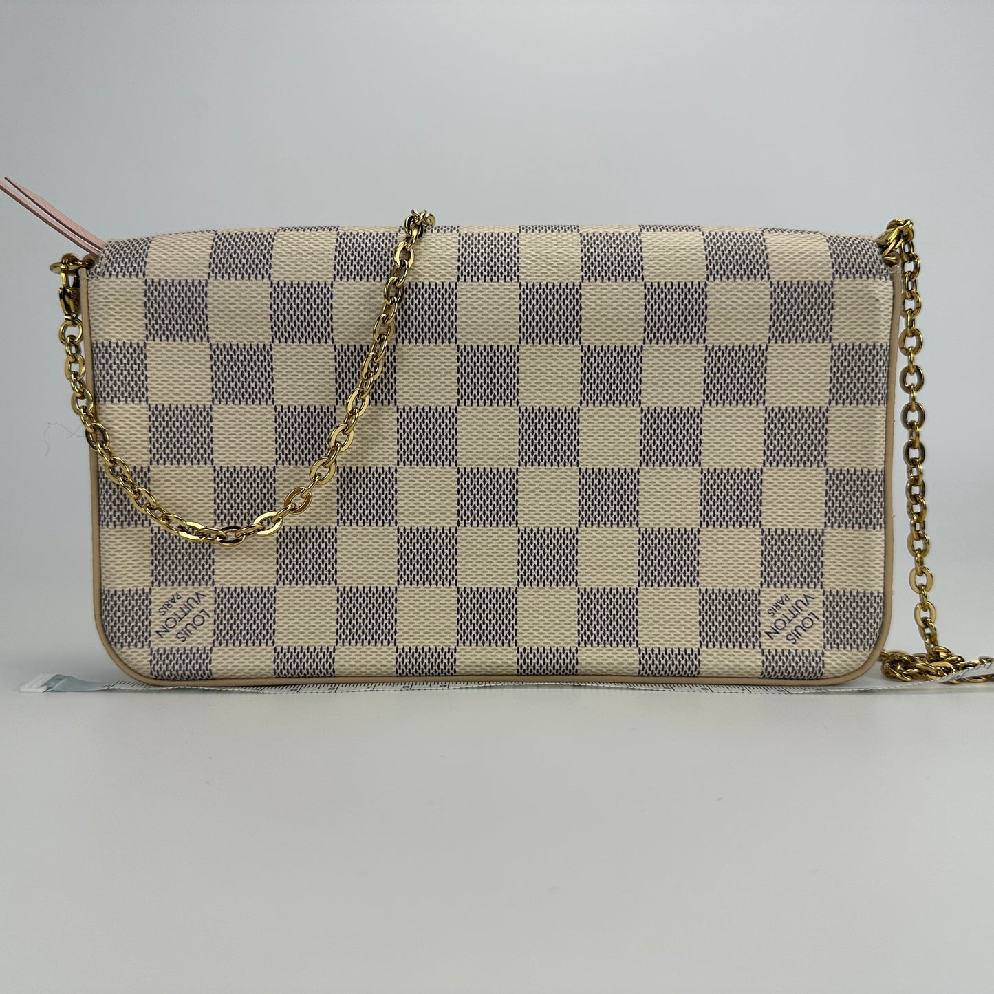 Louis Vuitton - Félicie Pochette - Damier Azur canvas with natural cowhide leather trim - White - (mini)
