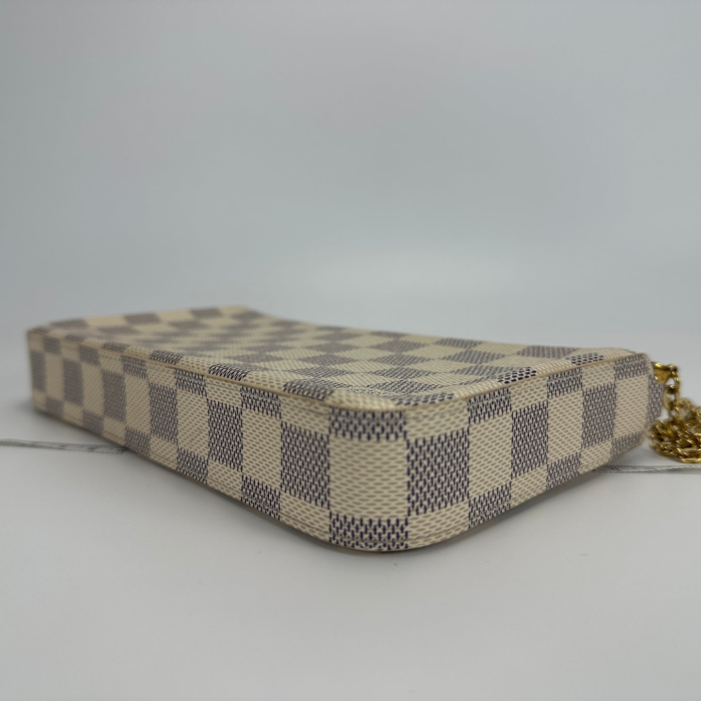 Louis Vuitton - Félicie Pochette - Damier Azur canvas with natural cowhide leather trim - White - (mini)