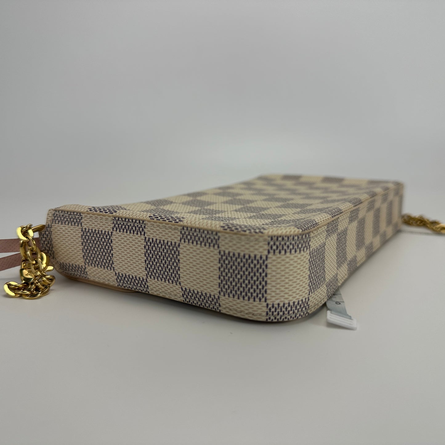Louis Vuitton - Félicie Pochette - Damier Azur canvas with natural cowhide leather trim - White - (mini)