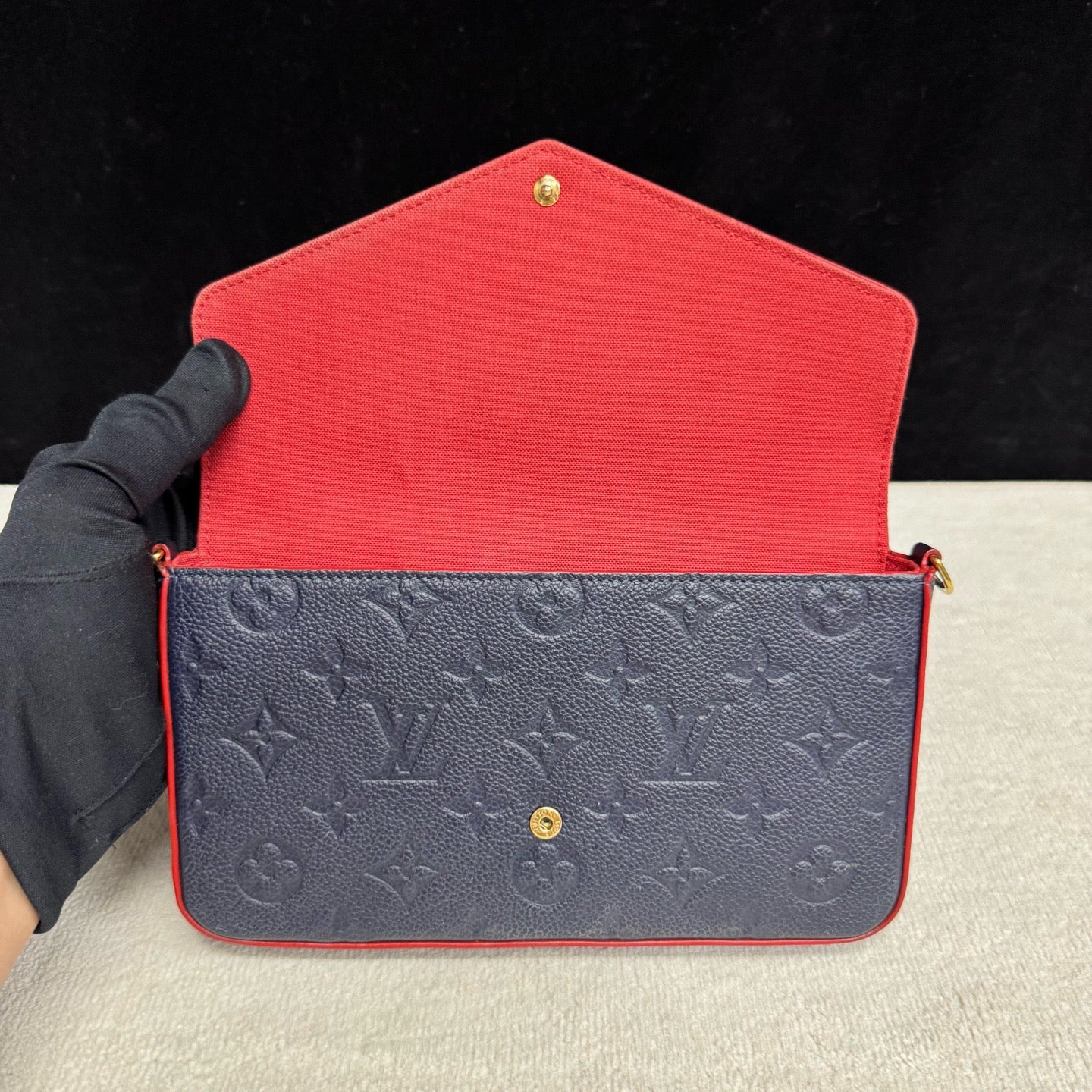 Louis Vuitton - Félicie Pochette - Leather - Blue - (mini)
