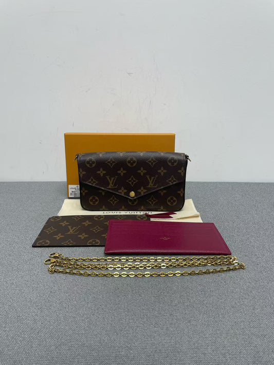 Louis Vuitton - Félicie Pochette - Monogram coated canvas - Brown - (mini)