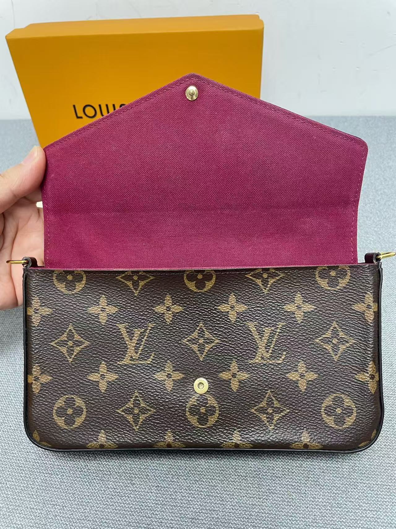 Louis Vuitton - Félicie Pochette - Monogram coated canvas - Brown - (mini)