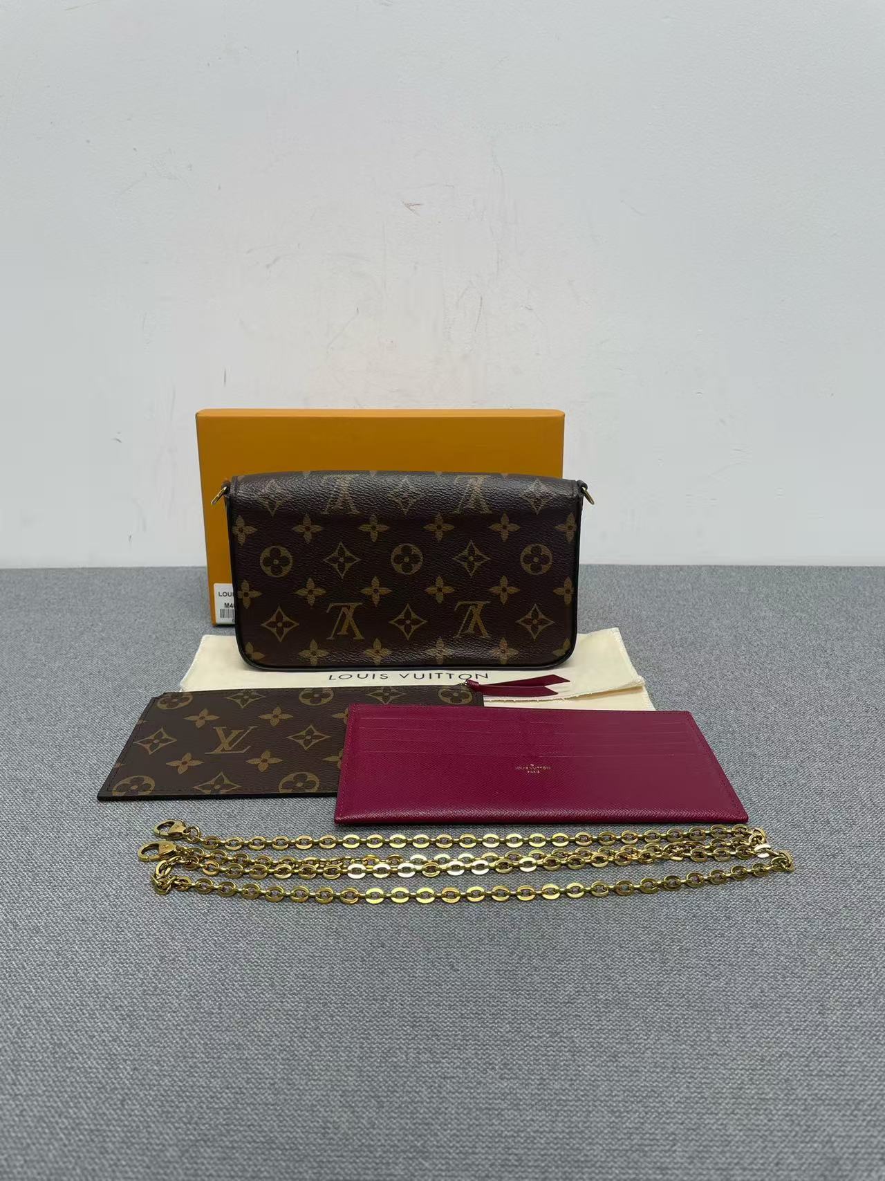 Louis Vuitton - Félicie Pochette - Monogram coated canvas - Brown - (mini)