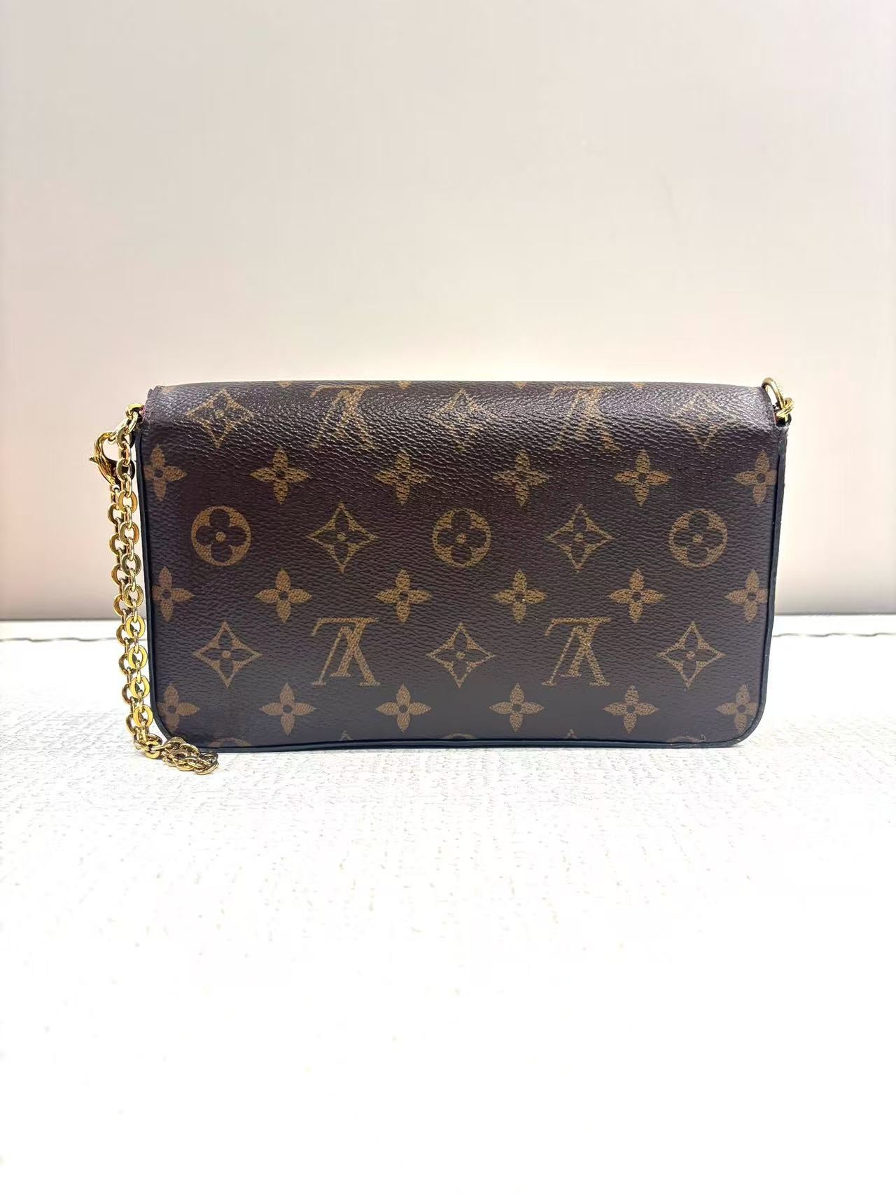 Louis Vuitton - Felicie Pochette - Monogram Coated Canvas with Cowhide Leather trim - Brown - (mini)