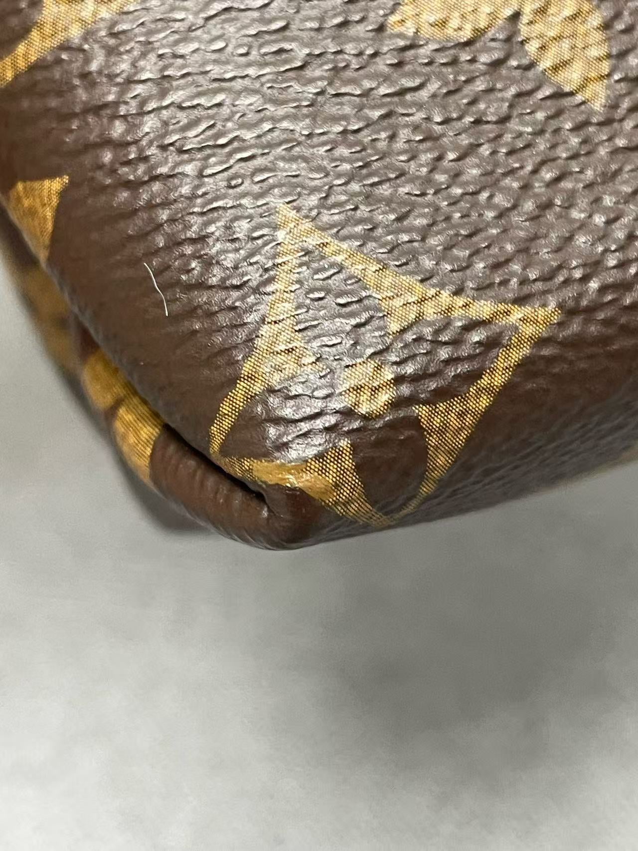 Louis Vuitton - Flap Bag - Monogram coated canvas with grained leather flap - Brown and Black with Gold-Tone Hardware - (Small)