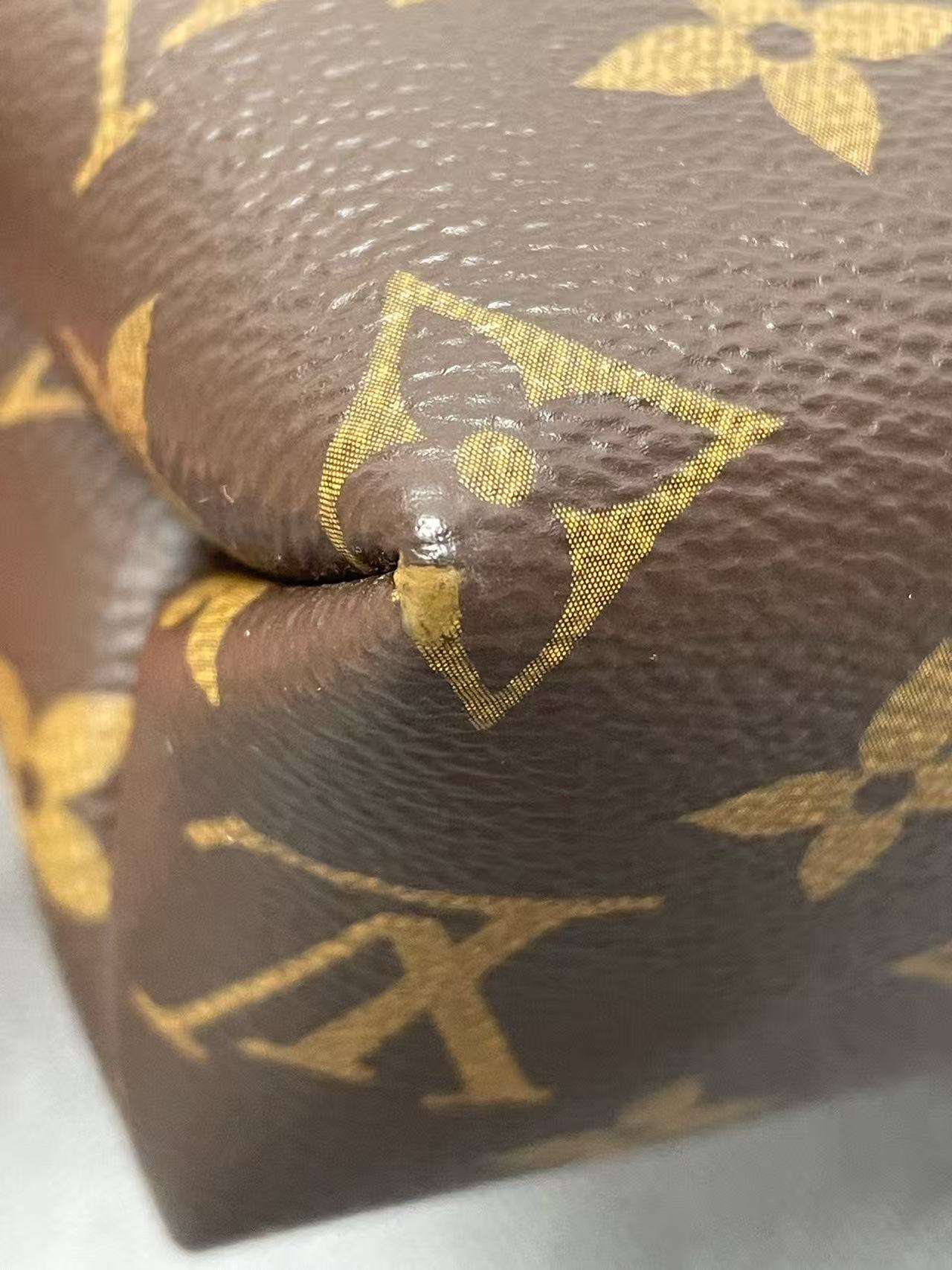 Louis Vuitton - Flap Bag - Monogram coated canvas with grained leather flap - Brown and Black with Gold-Tone Hardware - (Small)