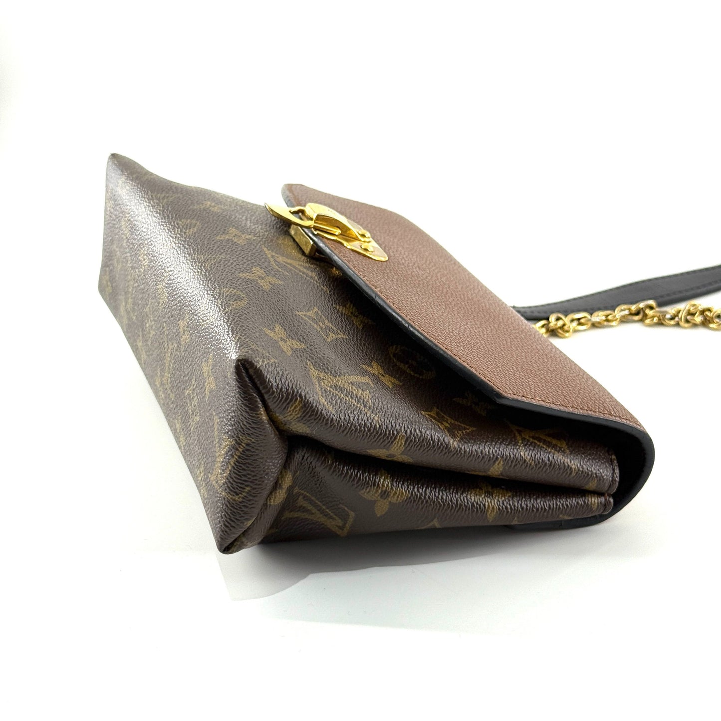 Louis Vuitton - Flap Bag - Monogram coated canvas with grained leather trim - Brown with Caramel accents - (Small)