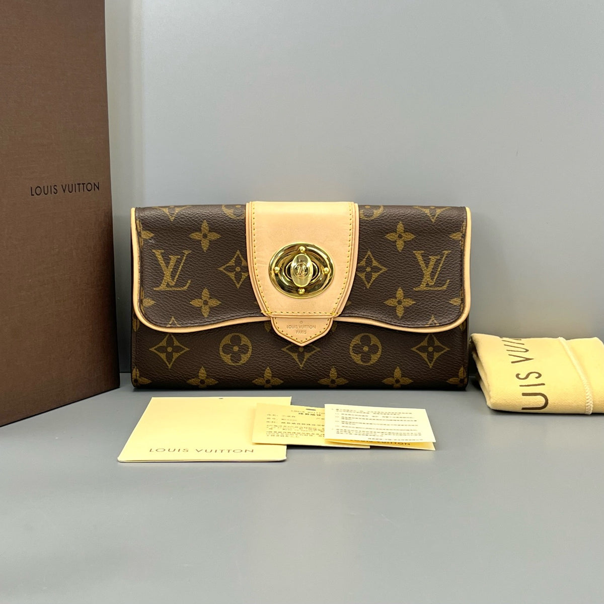 Louis Vuitton - Flap Wallet - Leather - Brown - (small)