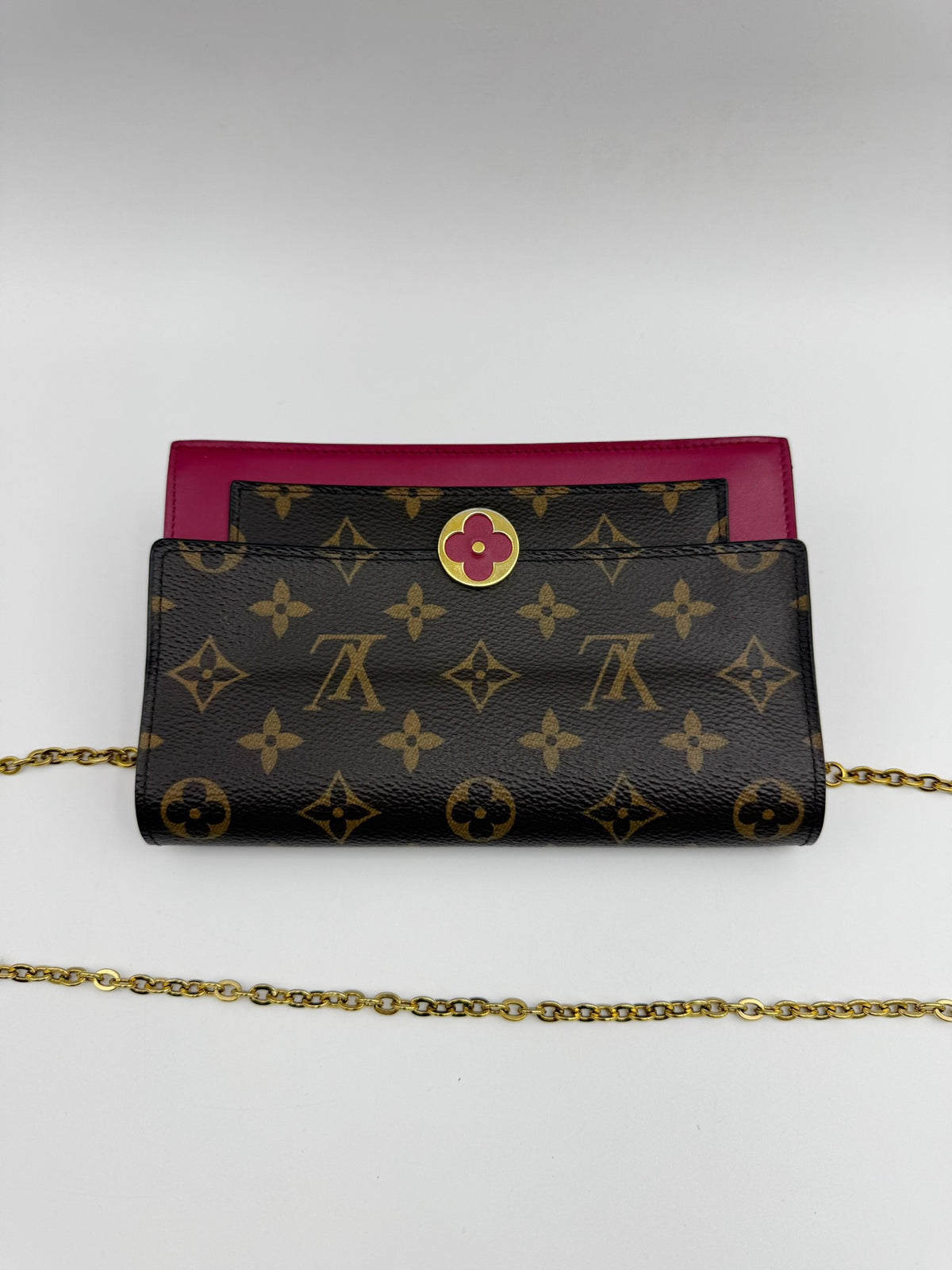 Louis Vuitton - Flore Chain Wallet - Cloth - Multicolour - (small)