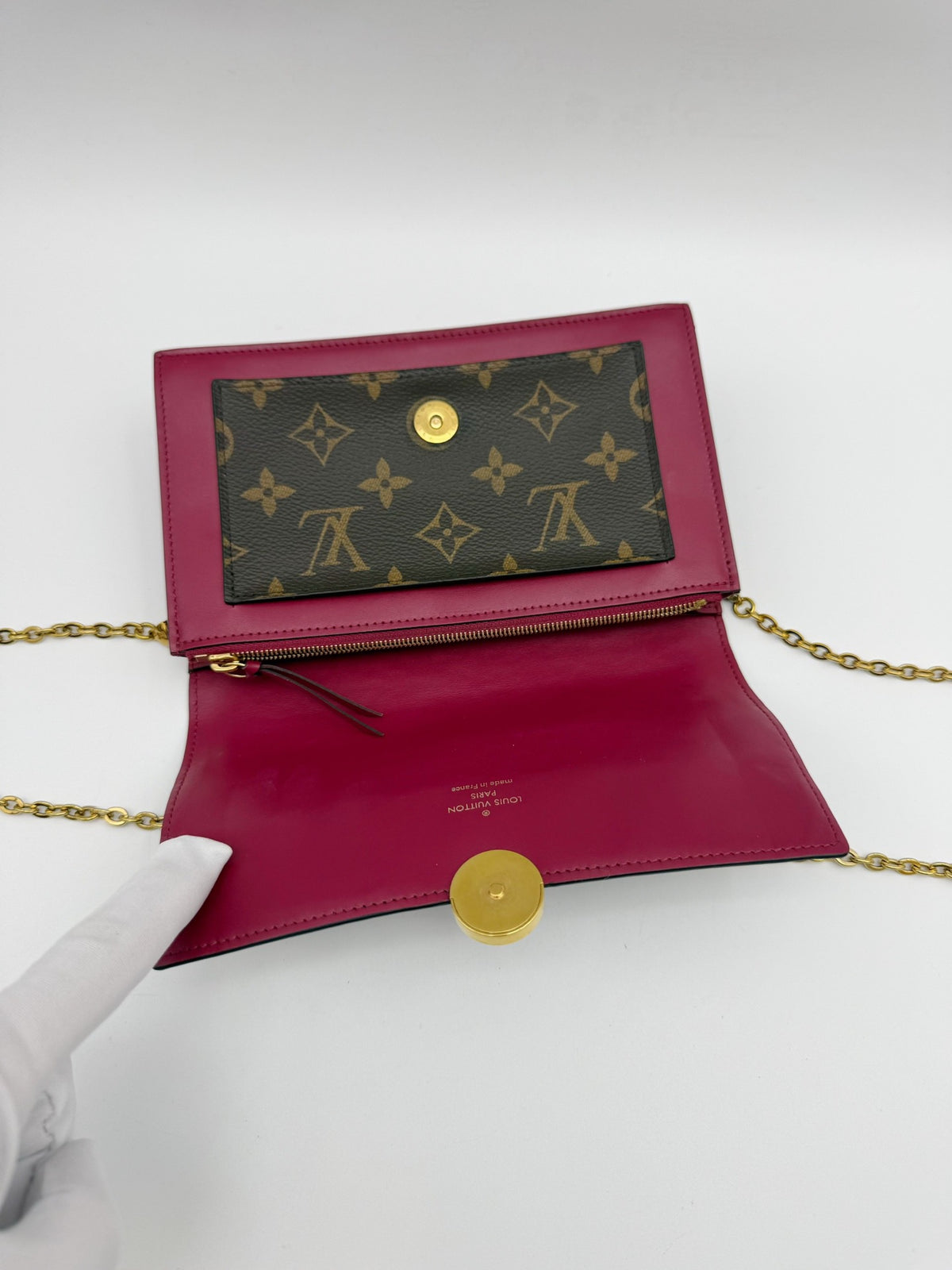 Louis Vuitton - Flore Chain Wallet - Cloth - Multicolour - (small)