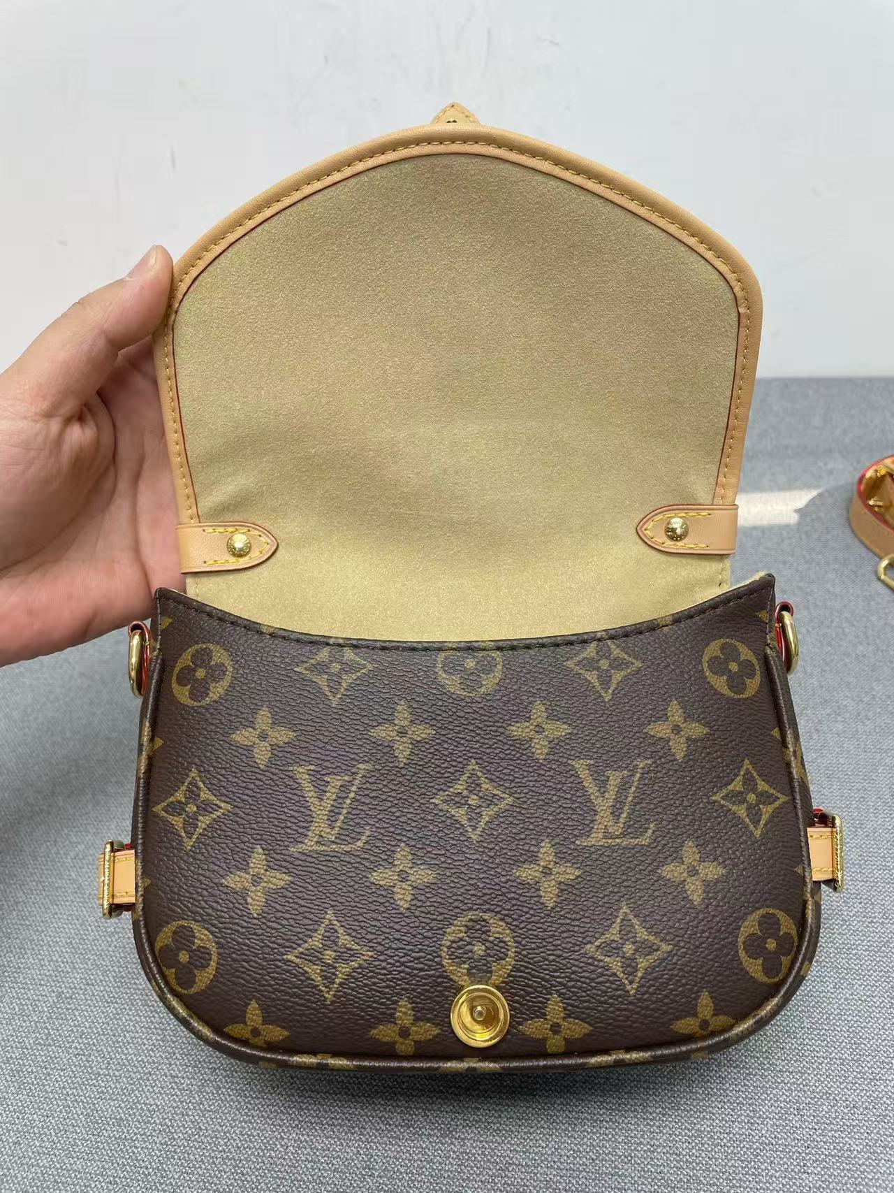 Louis Vuitton - Gemini - Monogram coated canvas with natural cowhide leather trim - Brown - (Mini)