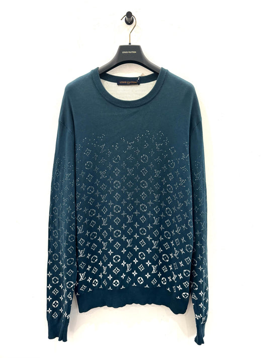 Louis Vuitton - Gradient Monogram Long-Sleeve Sweatshirt - Cotton - Blue - (XXL)