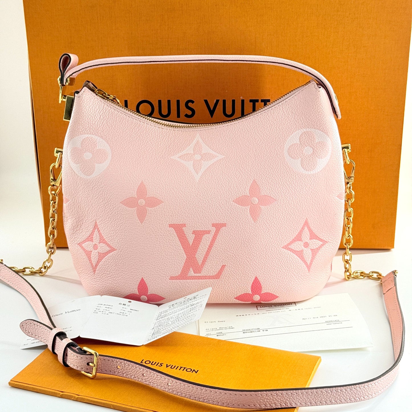 Louis Vuitton - Hobo Marshmallow - Full-grain calfskin leather - Pink - (mini)