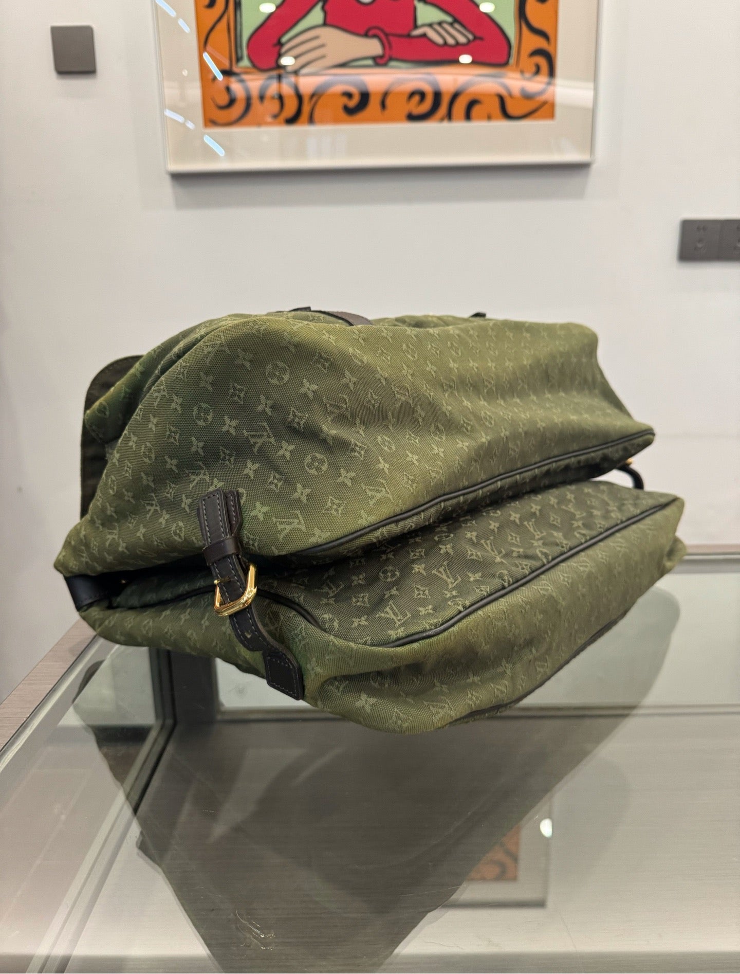 Louis Vuitton - Hunting Bag - Denim - Jeans - Green - (large)