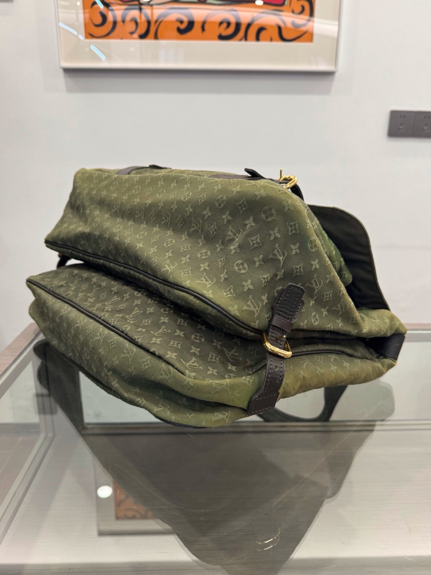 Louis Vuitton - Hunting Bag - Denim - Jeans - Green - (large)
