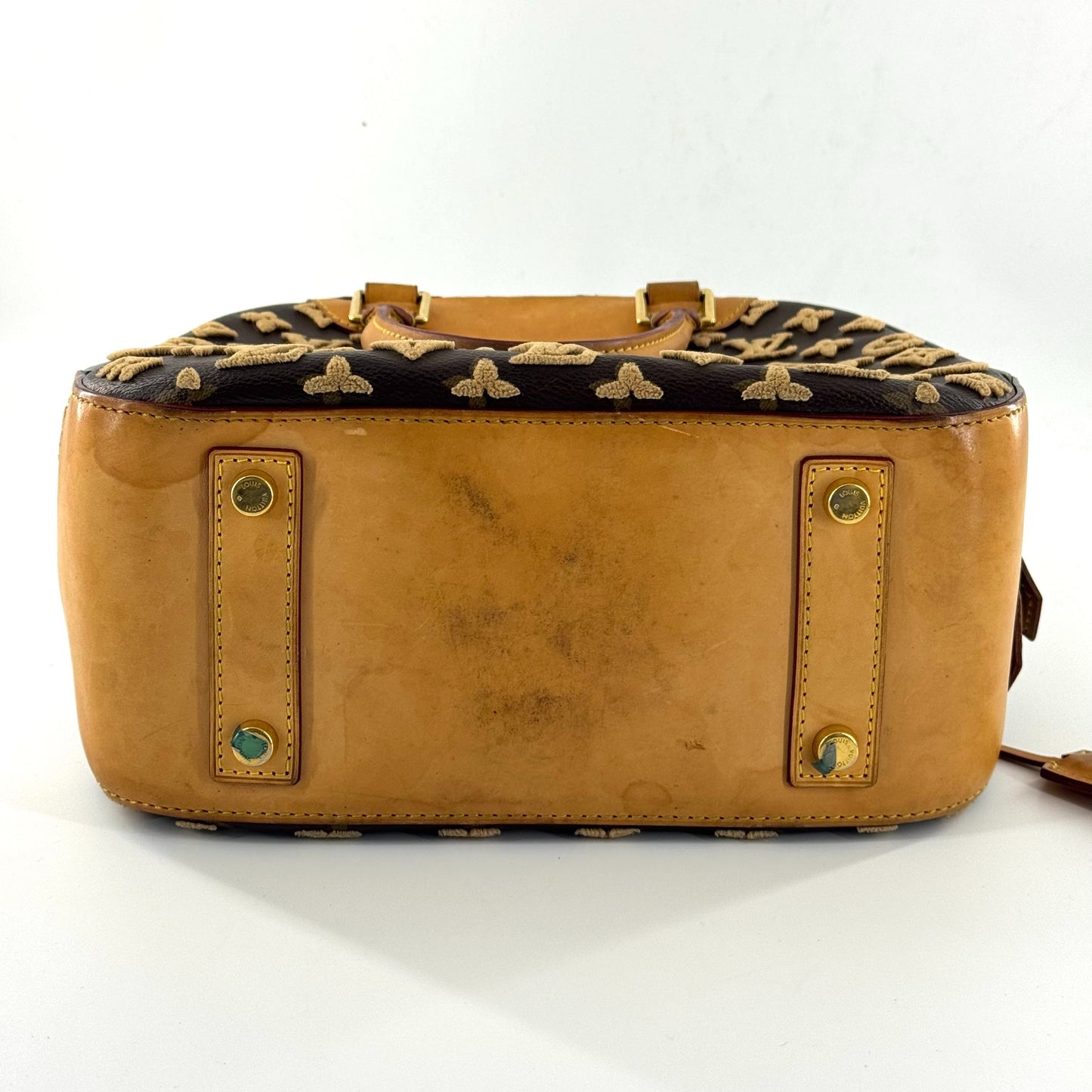 Louis Vuitton - Jeanne Flocked Monogram Handbag - Monogram canvas with flocked velvet and Vachetta leather trim - Brown - (medium)