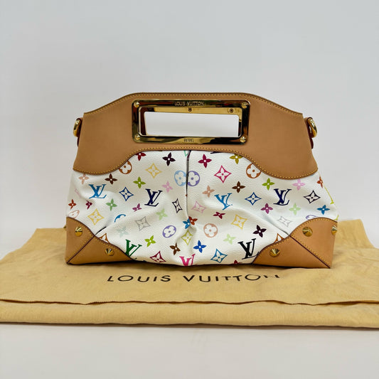 Louis Vuitton - Judy PM - Monogram Multicolore Canvas with Vachetta Leather Trim - White with Multicolour Monogram - (medium)