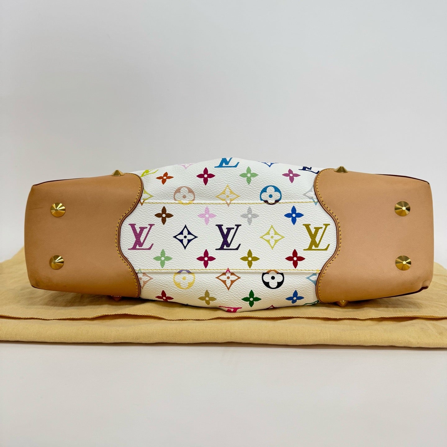 Louis Vuitton - Judy PM - Monogram Multicolore Canvas with Vachetta Leather Trim - White with Multicolour Monogram - (medium)