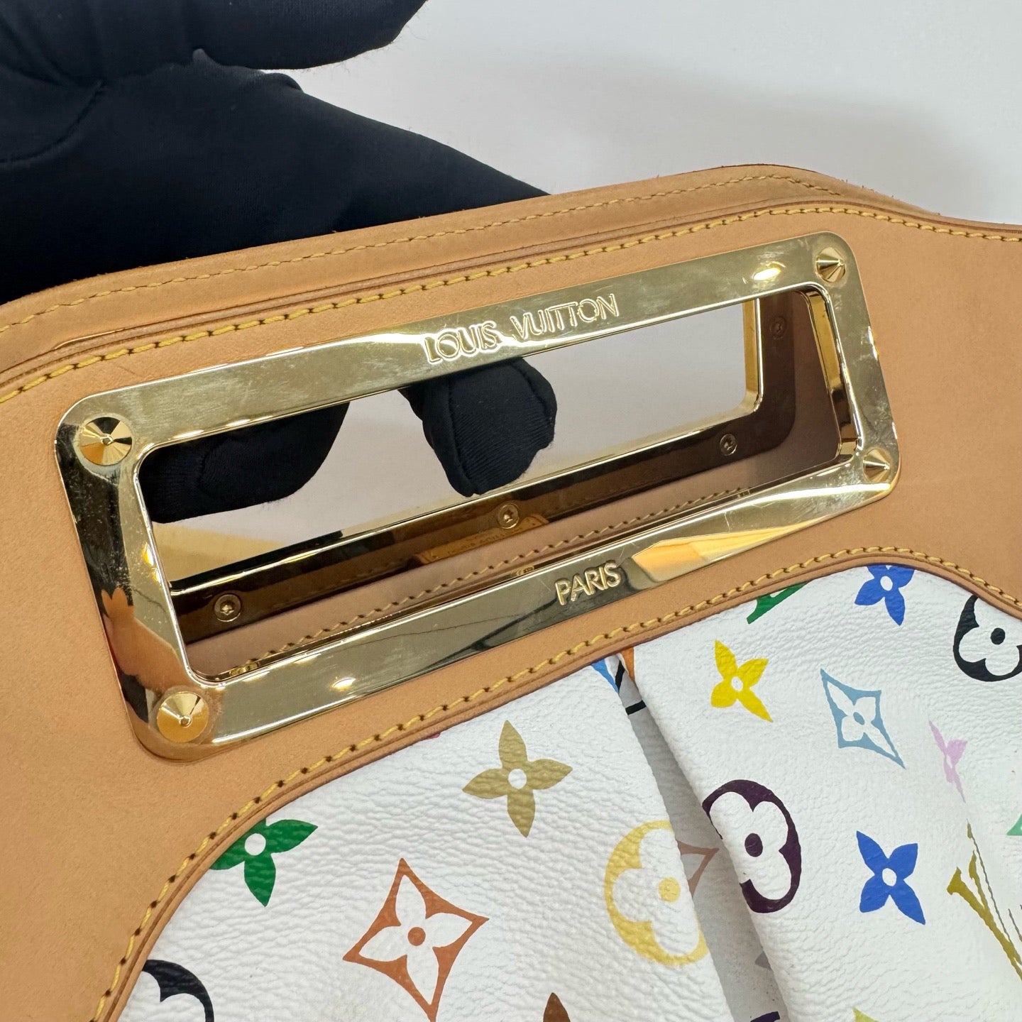 Louis Vuitton - Judy PM - Monogram Multicolore Canvas with Vachetta Leather Trim - White with Multicolour Monogram - (medium)