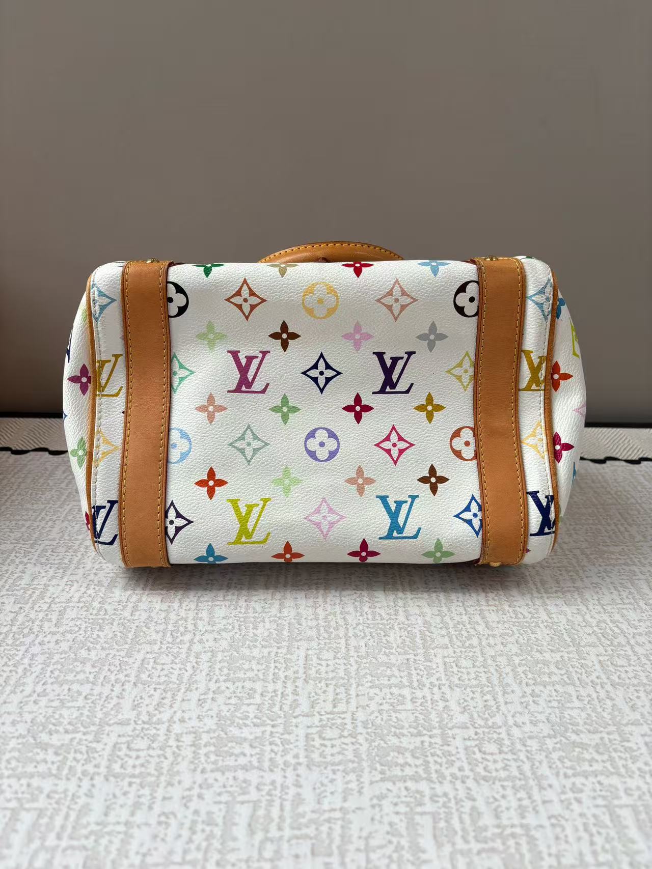 Louis Vuitton - Judy PM - Monogram Multicolore coated canvas with natural Vachetta leather trim - White with Multicolour Monogram - (Small)