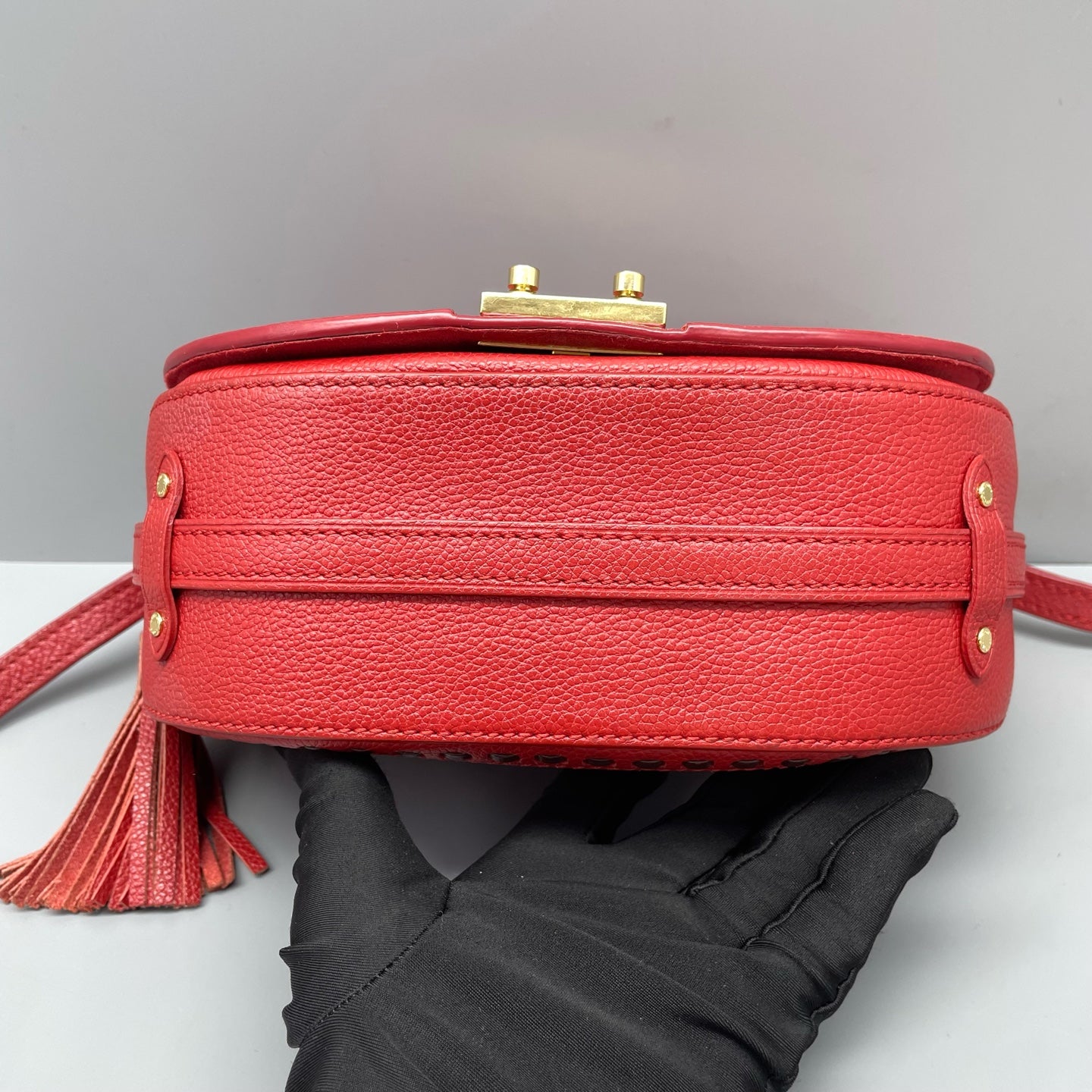 Louis Vuitton - Junot Saddle Bag - Grained leather - Red - (Small)