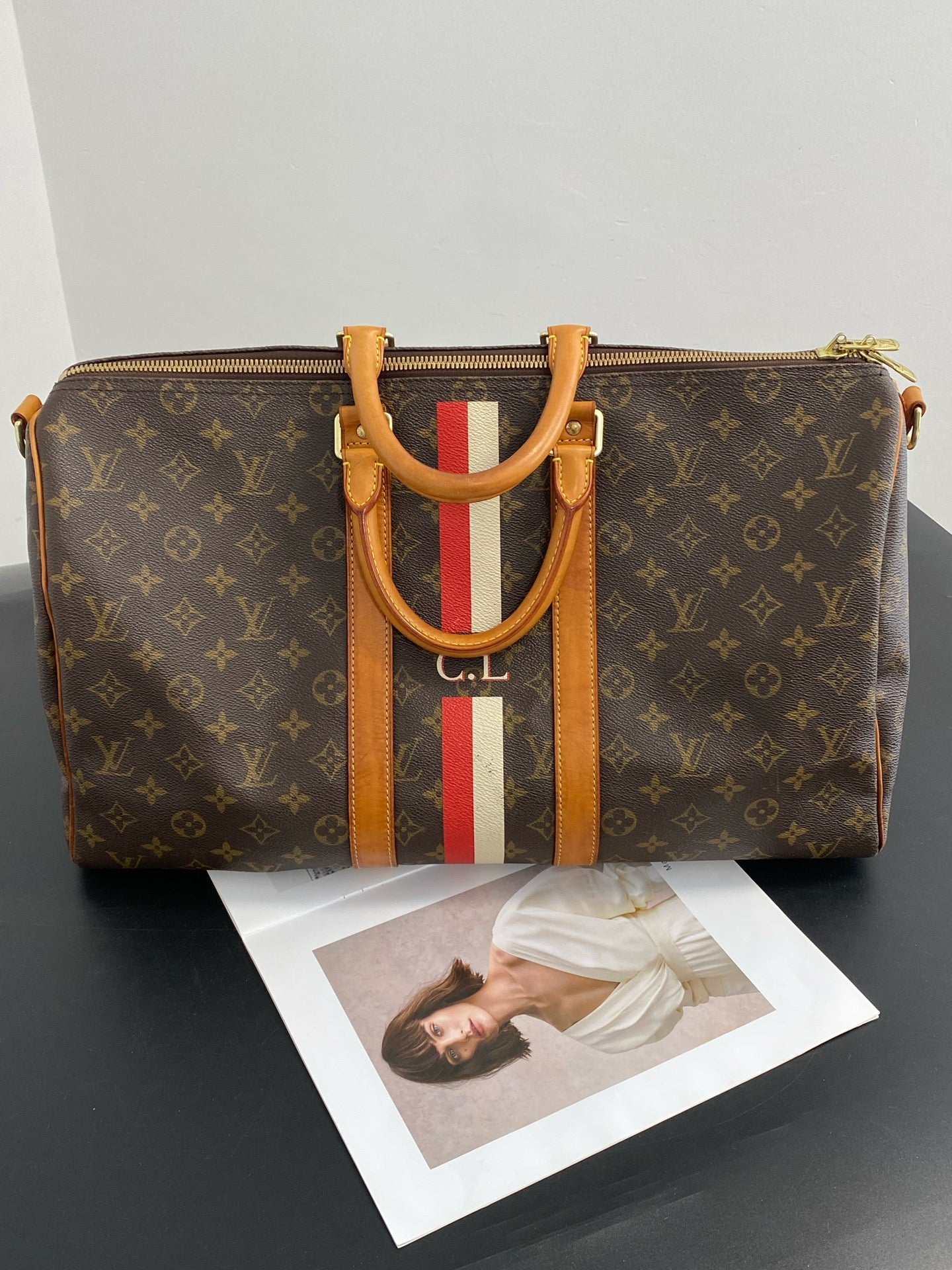 Louis Vuitton - Keepall 45 Ferrari - Cloth - Brown - (45)