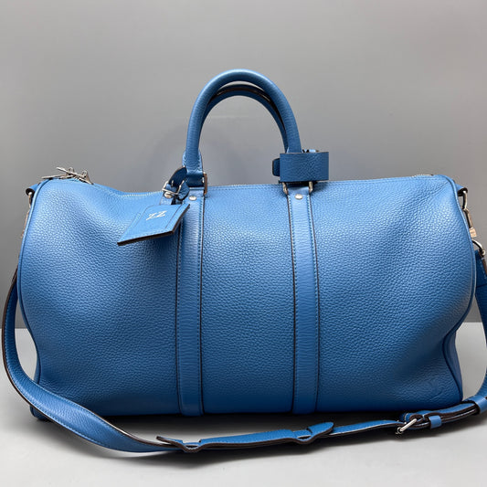 Louis Vuitton - Keepall 45 - Leather - Blue - (large)
