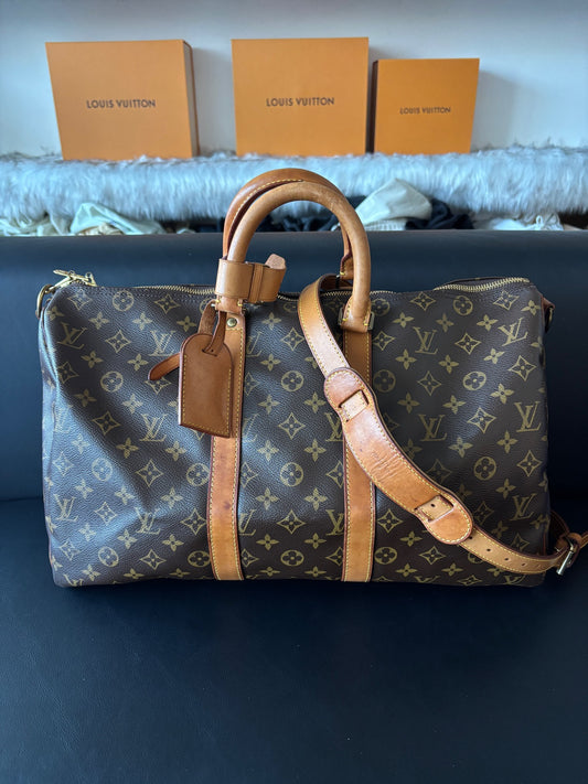 Louis Vuitton - Keepall 45 - Leather - Brown - (45)