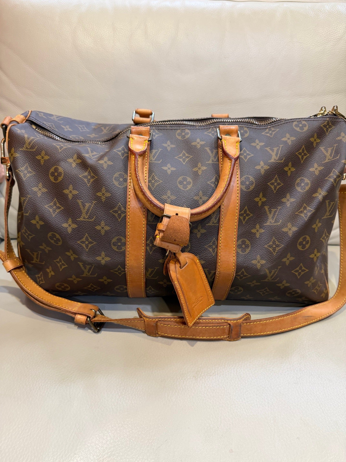 Louis Vuitton - Keepall 45 - Leather - Brown - (45cm)