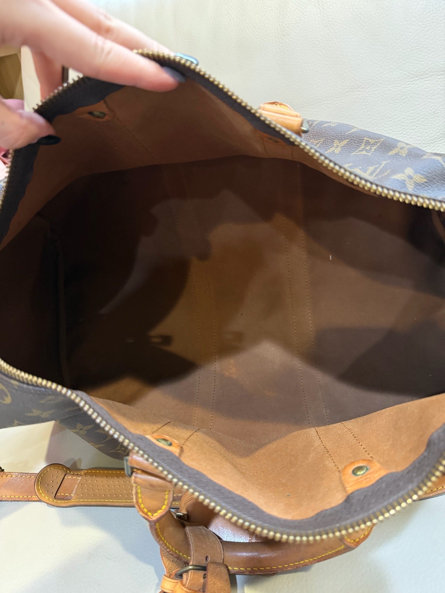 Louis Vuitton - Keepall 45 - Leather - Brown - (45cm)