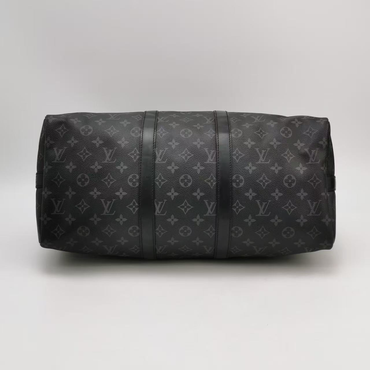 Louis Vuitton - Keepall 45 - Monogram Eclipse coated canvas with leather trim - Black - (medium)