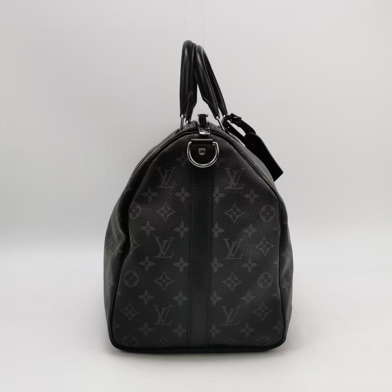 Louis Vuitton - Keepall 45 - Monogram Eclipse coated canvas with leather trim - Black - (medium)