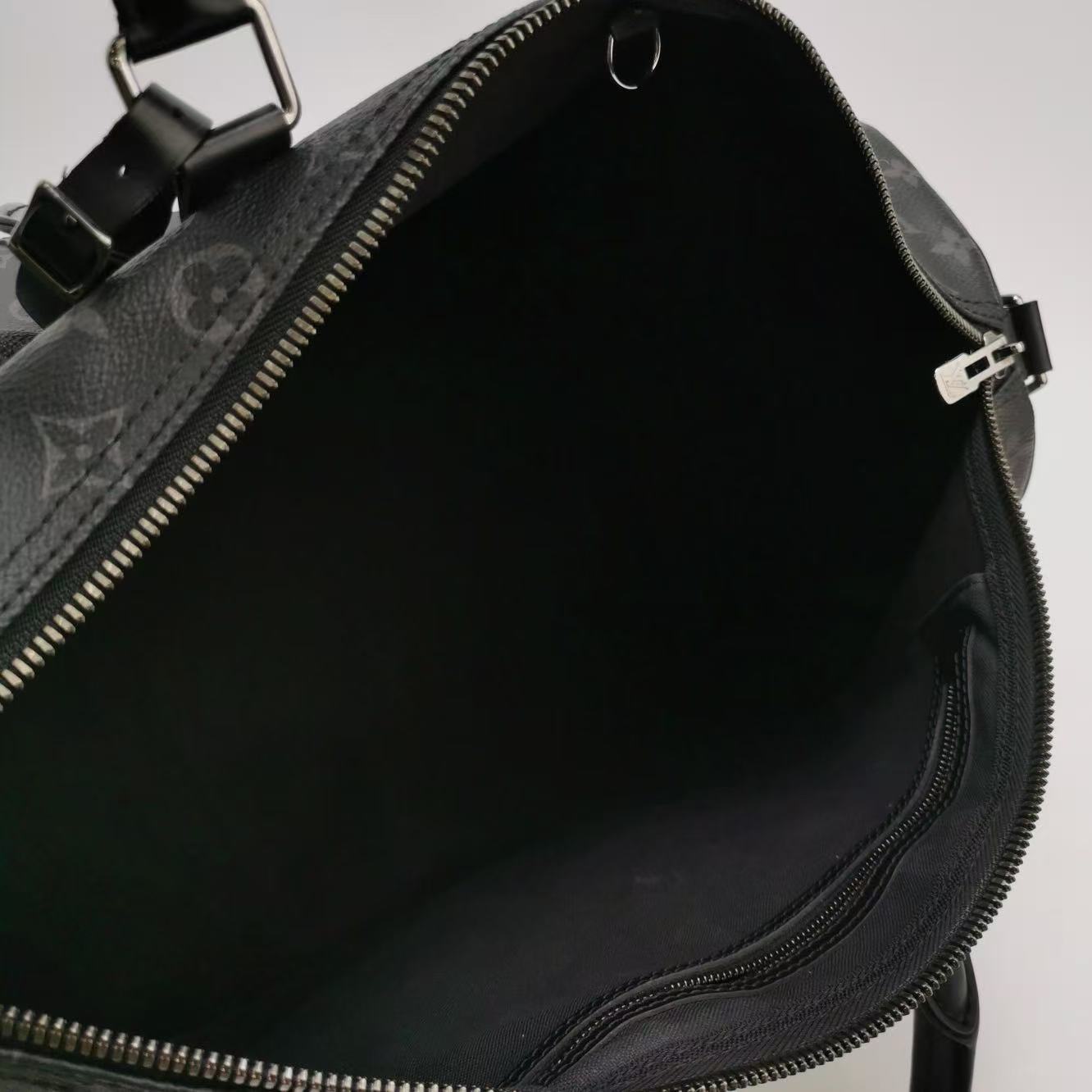 Louis Vuitton - Keepall 45 - Monogram Eclipse coated canvas with leather trim - Black - (medium)