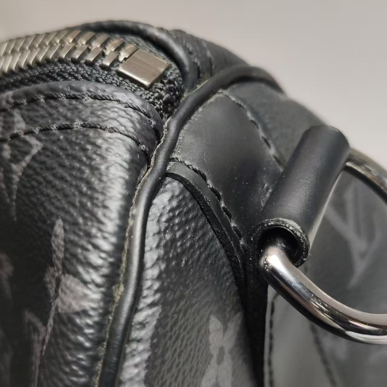 Louis Vuitton - Keepall 45 - Monogram Eclipse coated canvas with leather trim - Black - (medium)
