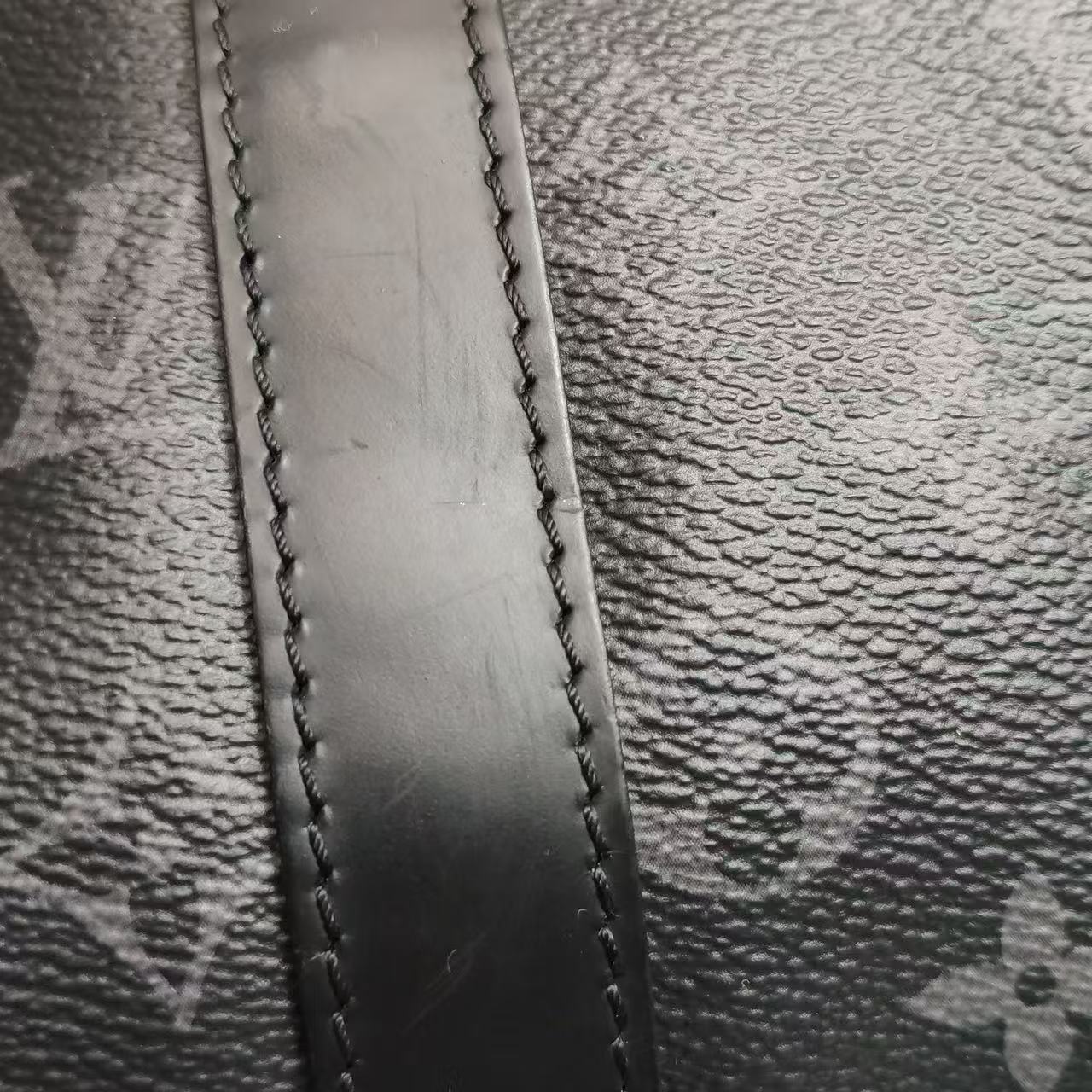 Louis Vuitton - Keepall 45 - Monogram Eclipse coated canvas with leather trim - Black - (medium)