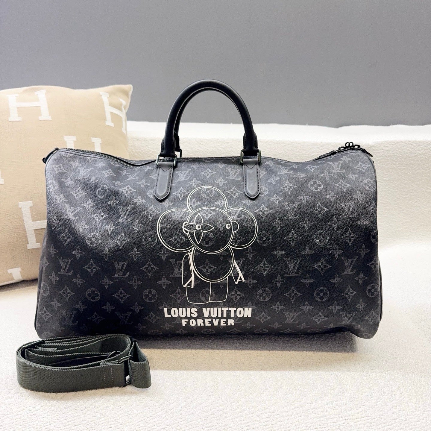 Louis Vuitton - Keepall 50 - Leather - Black - (large)