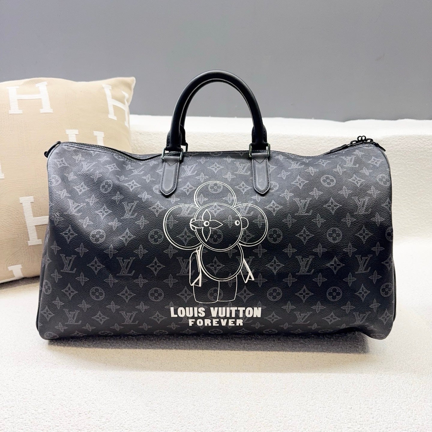 Louis Vuitton - Keepall 50 - Leather - Black - (large)