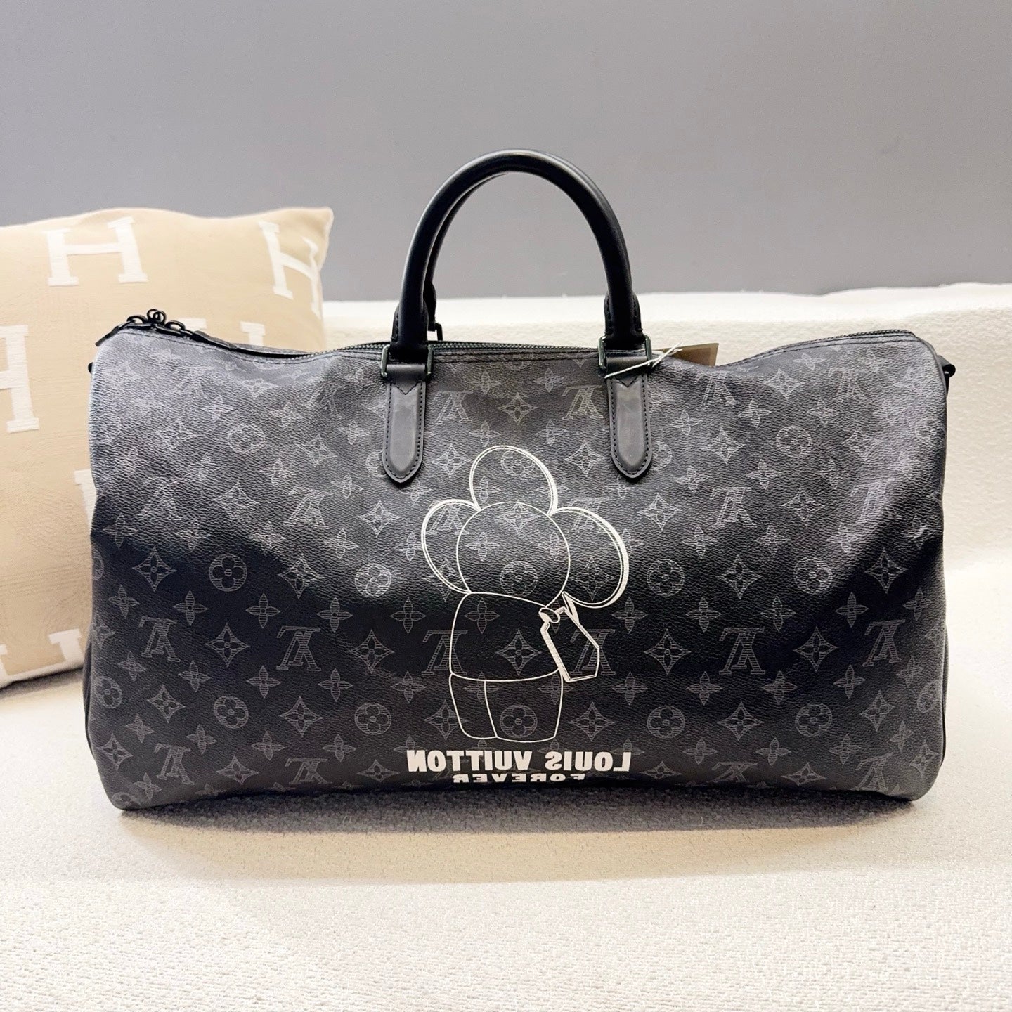 Louis Vuitton - Keepall 50 - Leather - Black - (large)
