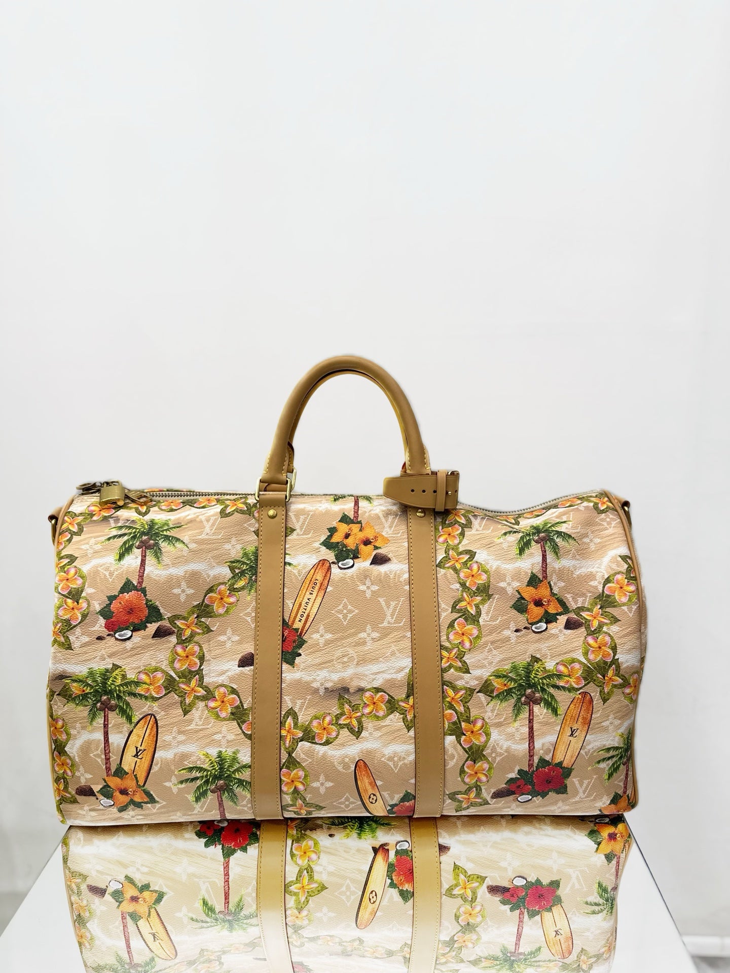 Louis Vuitton - Keepall 50 - Monogram coated canvas with natural Vachetta leather trim - Multicolour - (Large)
