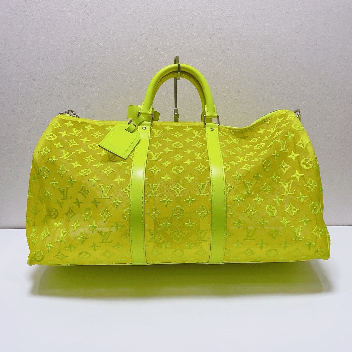 Louis Vuitton - Keepall 50 - Translucent synthetic lace with leather trim - Yellow - (Large)